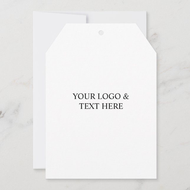 White Personalized – Your Logo & Text Here Tack Kort (Framsida)