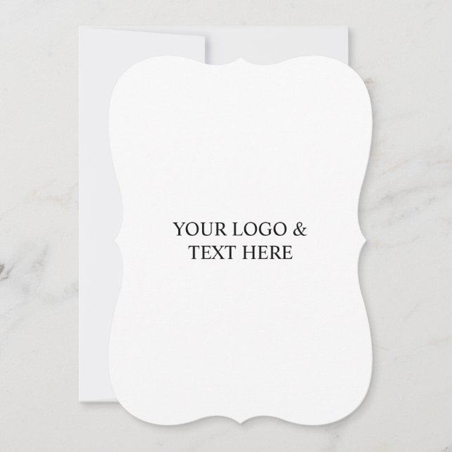 White Personalized – Your Logo & Text Here Tack Kort (Framsida)