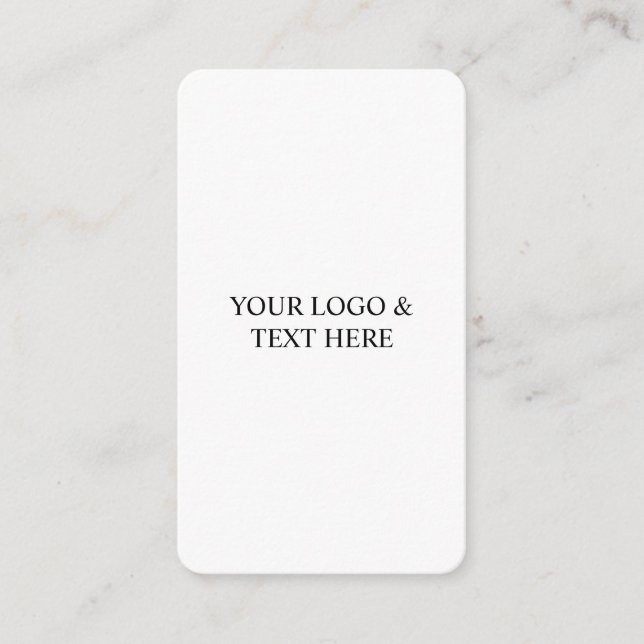 White Personalized – Your Logo & Text Here Tilläggskort (Framsida)