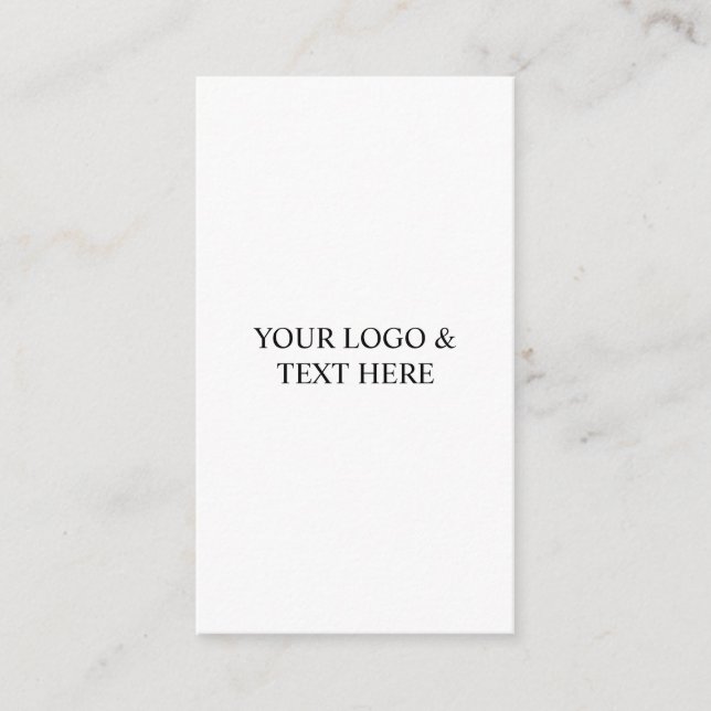 White Personalized – Your Logo & Text Here Tilläggskort (Framsida)