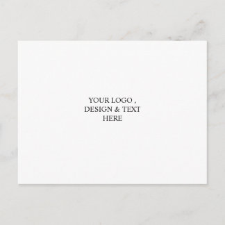 White Personalized – Your Logo & Text Here Vykort