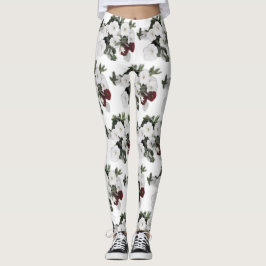 White Petunia Leggings
