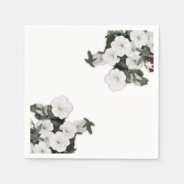 White Petunia Napkins Pappersservett