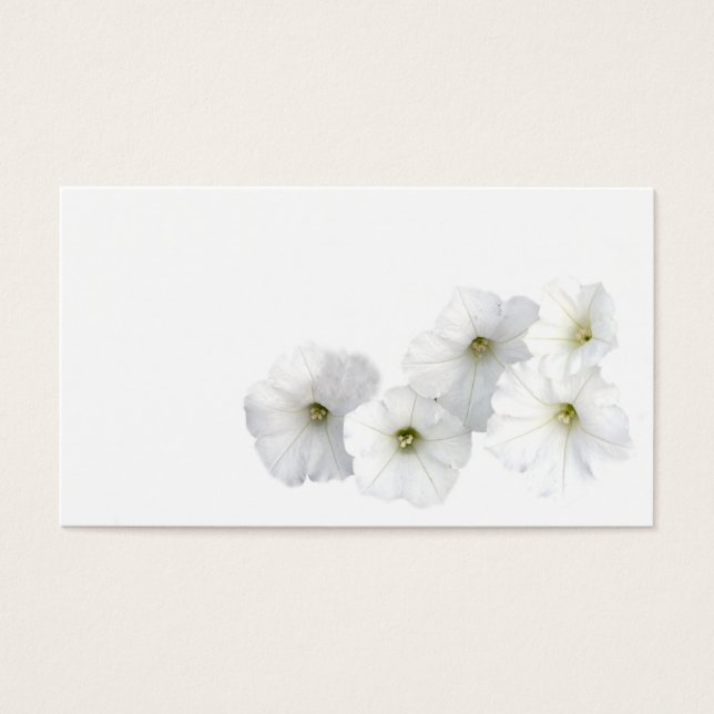 White Petunias Visitkort (Framsidan)