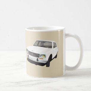 White Peugeot 504 - 2 bilder - Kaffemugg