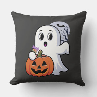 White Phantom of Halloween Dekorativ kudde