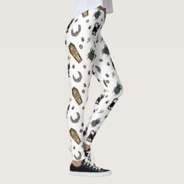 🤍 White Pharaoh Mummy Halloween Tee 🎃 👑 Leggings