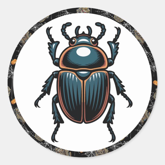 🤍 White Pharaoh Mummy Stickers 🎃 👑 Runt Klistermärke (Framsida)