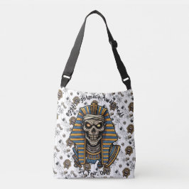 🤍 White Pharaoh Mummy Tote Bag 👑 🎃 Axelväska