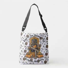 🤍 White Pharaoh Mummy Tote Bag 👑 🎃 Axelväska
