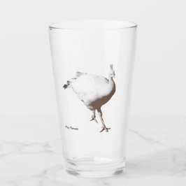 White Pheasant glass Glaskopp