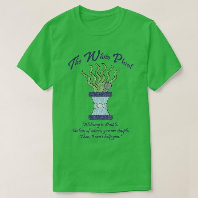 White Phial Alchemy Shop T Shirt (Design framsida)