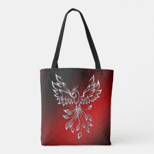 White Phoenix Rises Red n Black Ashes Tygkasse