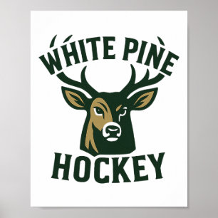 White Pine Hockey Bucks College Officiell Vintage Poster