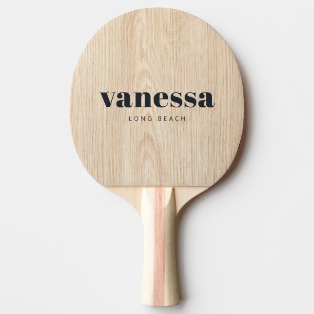 White Pine Minimal Modern Klassisk Namn Pingisracket (Framsidan)