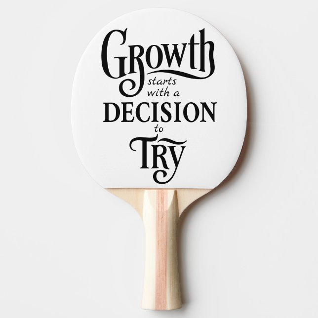 White Ping Pong Paddle - Tillväxtsam Pingisracket (Framsidan)