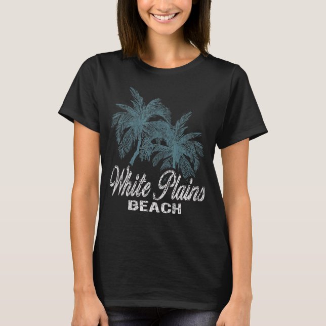 White Plains Beach Oahu Hawaii Two Big Handflatan T Shirt (Framsida)