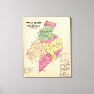 White Plains Scarsdale städer Canvastryck