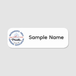 White Plastic SAMOA Name Tag Namnbricka
