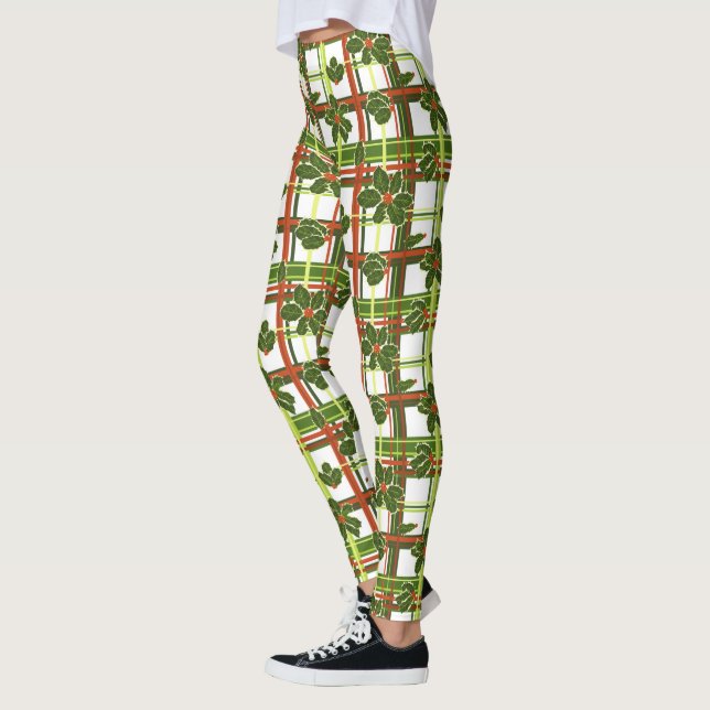 White Play Holly Berries jul Leggings (Vänster)