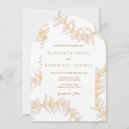 White Plumeria Invitation Inbjudningar