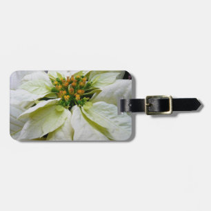 White Poinsettia Elegant Helgdag Blommigt jul Bagagebricka
