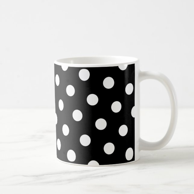 White Polka Dot Kaffemugg (Höger)