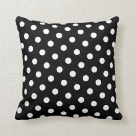 White Polka Dot Kudde