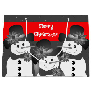 White Polka Dot Snögubbe God jul