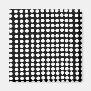 White Polka dots Magnet
