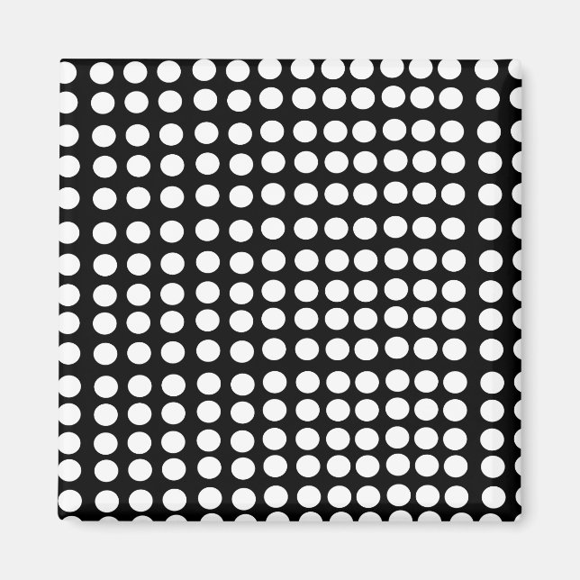 White Polka dots Magnet (Framsidan)