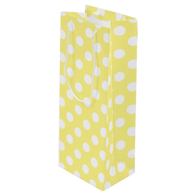 White polka dots om citrongulten (Framsidan Vinklad)