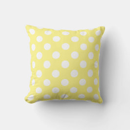 White polka dots om citrongulten kudde
