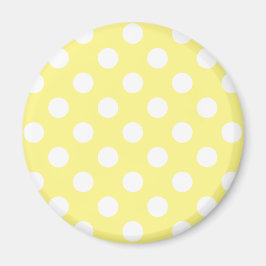 White polka dots om citrongulten magnet