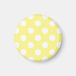 White polka dots om citrongulten magnet
