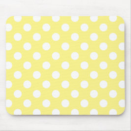 White polka dots om citrongulten musmatta