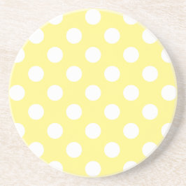 White polka dots om citrongulten underlägg