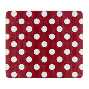 White Polka dots on Crimson Red