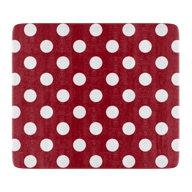 White Polka dots on Crimson Red (Framsidan)