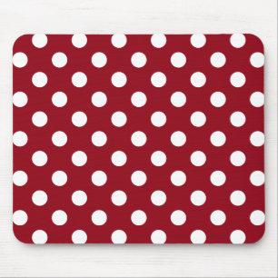White Polka dots on Crimson Red Musmatta