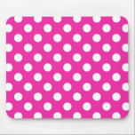 White polka dots on fuchsia musmatta<br><div class="desc">White polka dots on fuchsia</div>