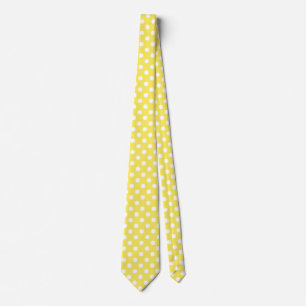 White Polka dots on Maize Gult Background Slips