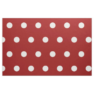 White Polka dots on Nautical Red Tyg