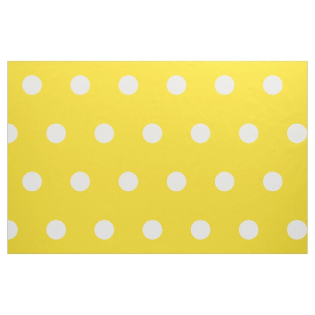 White Polka dots on School Days Gult Tyg (Fat Quarter)