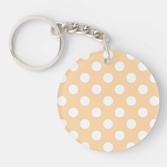 White polka dots på beige (Framsidan)