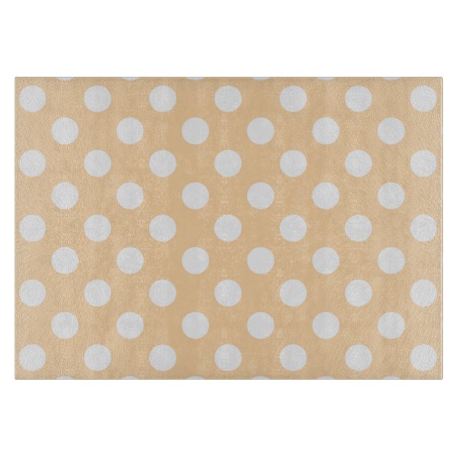 White polka dots på beige (Framsidan)