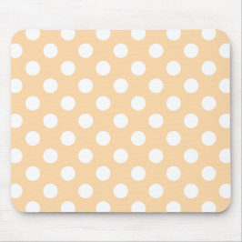 White polka dots på beige musmatta