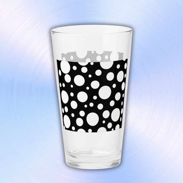 White Polka dots på Black | Glaskopp (Skapare uppladdad)
