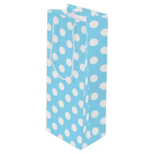 White polka dots på blek blue