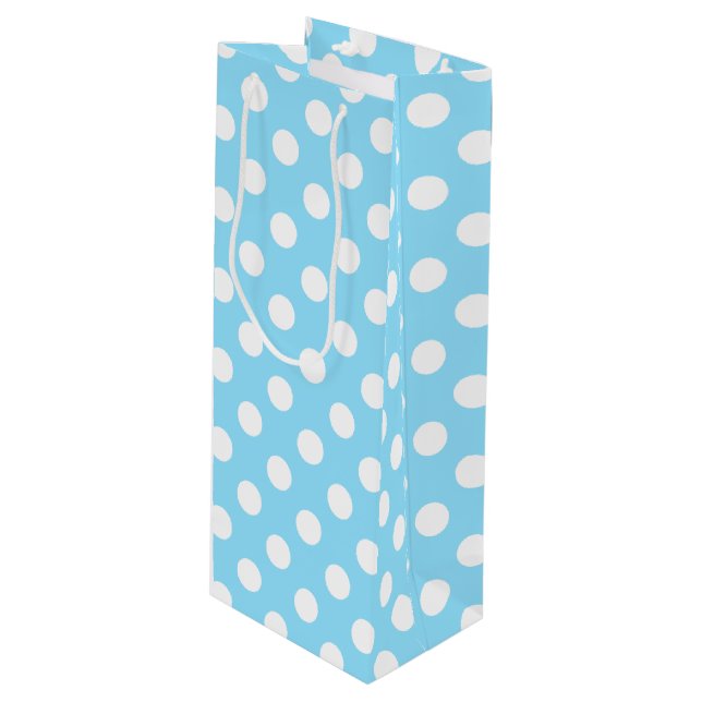 White polka dots på blek blue (Framsidan Vinklad)